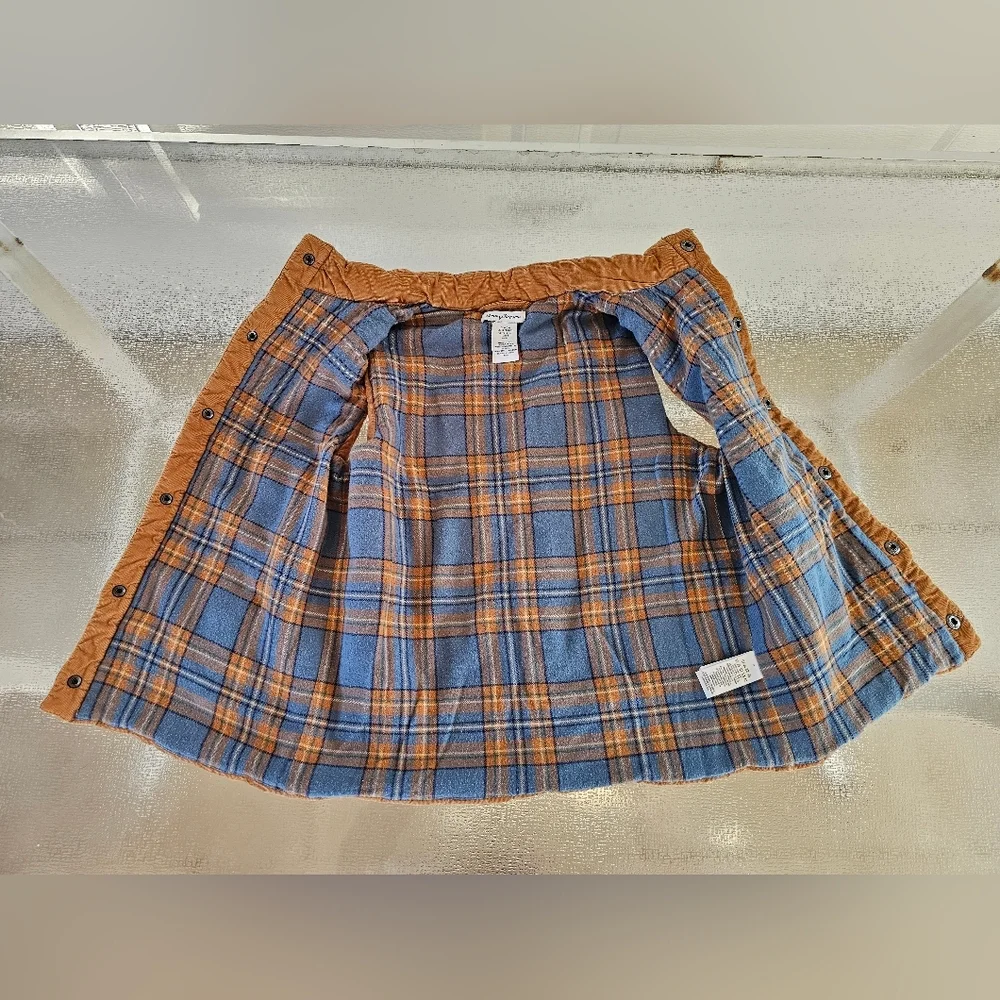 Tommy Bahama Kids XL 14 Corduroy Puffer Vest Plaid Lined Brown Outdoor Warm - Picture 9 of 9